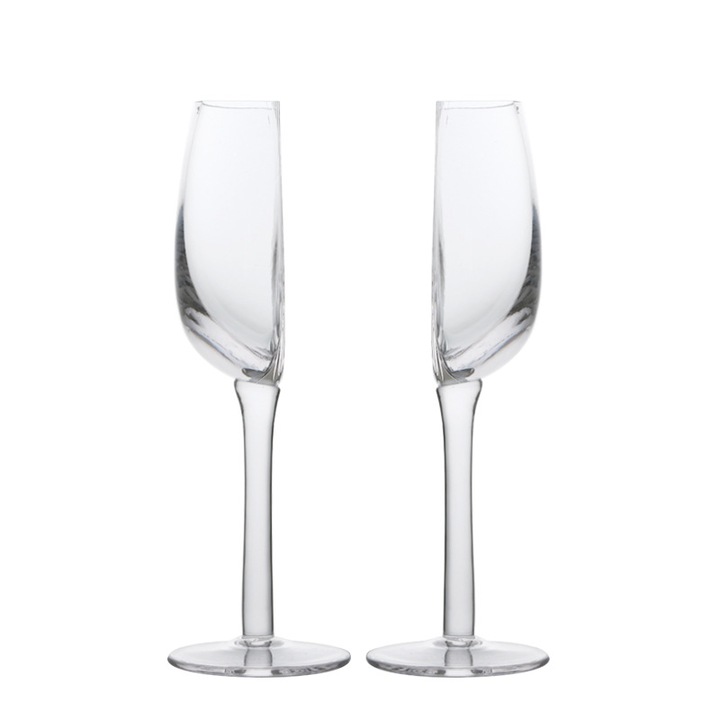 Vörösboros poharak, innovatív design, átlátszó, 350ml, 2 darabos szett