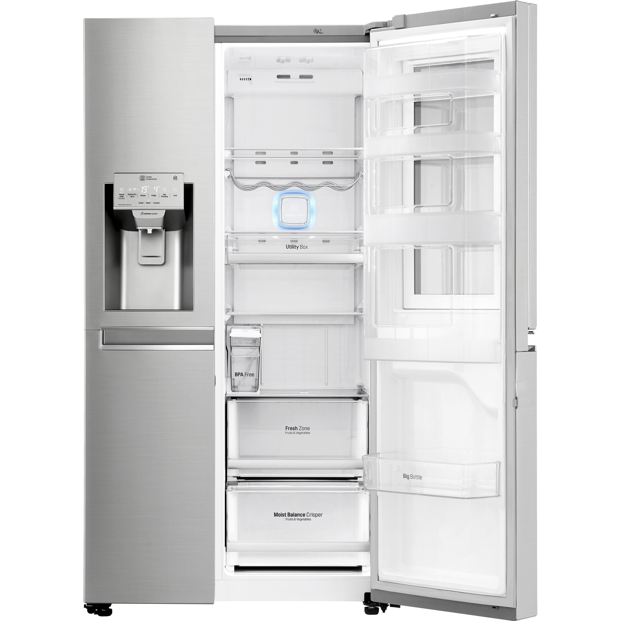 LG GSX961NSAZ Side by Side, No Frost, Door in Door, 601 L, F