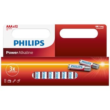 Baterii Philips Power Alkaline AAA 12-wide Baterii Philips Power Alkaline AAA 12-wide