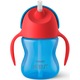 Cana cu pai Philips Avent SCF796/01, 9 luni, 200 ml, Albastru/Rosu