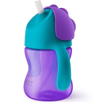 Cana cu pai Philips Avent SCF796/02, 9 luni, 200 ml, Mov/Albstru