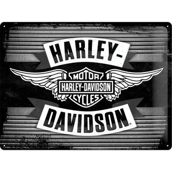 Placa metalica - Harley-Davidson-Wings Logo Metal - 30x40 cm Placa metalica - Harley-Davidson-Wings Logo Metal - 30x40 cm
