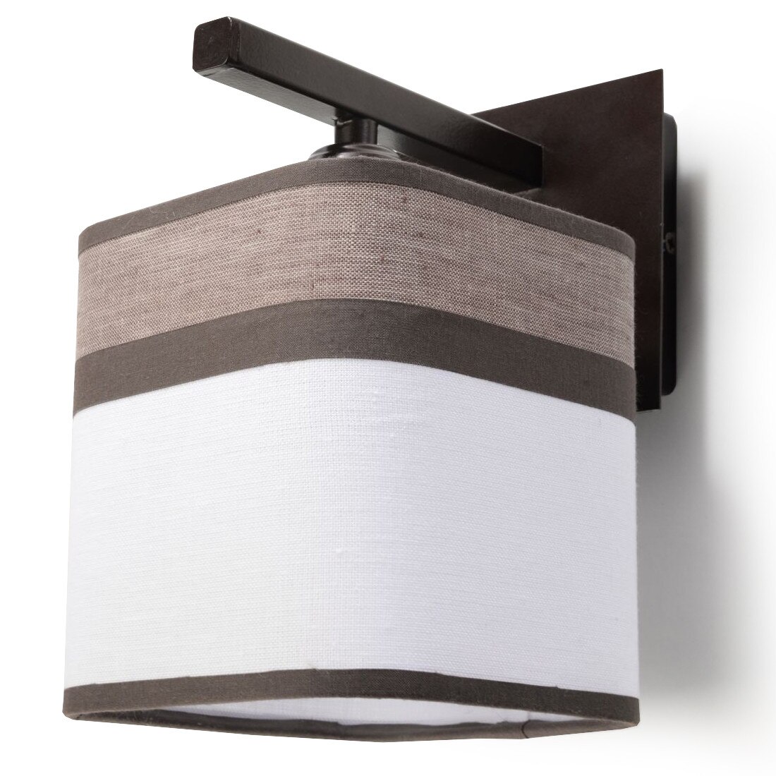 Aplica Sollux Lighting Latte, E27, 1x60W, Boho Design, Alb/Maro