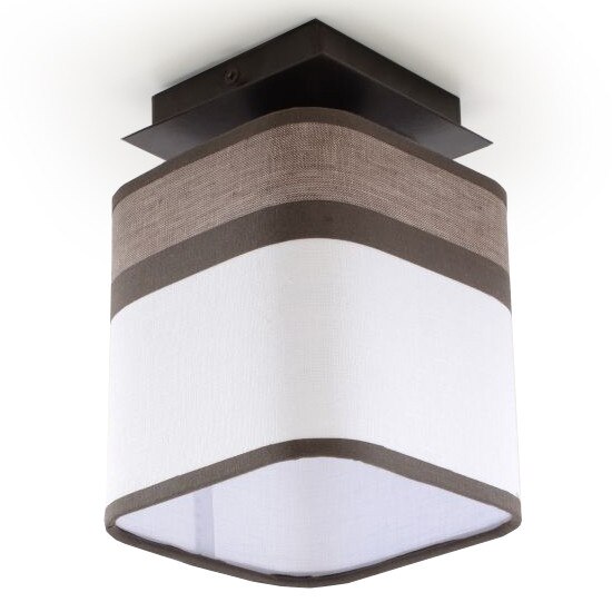 Plafoniera Latte, Sollux Lighting, 20 x 14 cm, E27, Boho Design, Alb/Maro