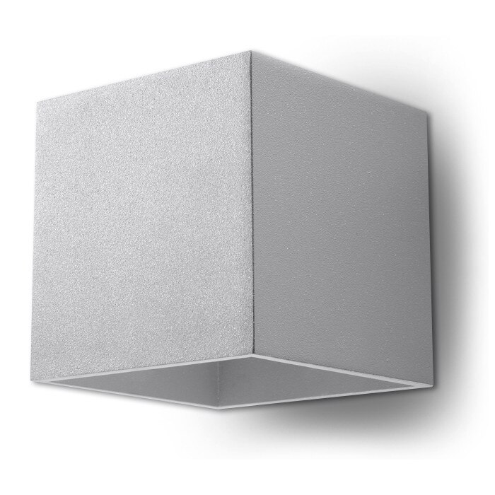 Aplica Sollux Lighting Quad, G9, 1x40 W, Aluminiu, Loft Design, Gri