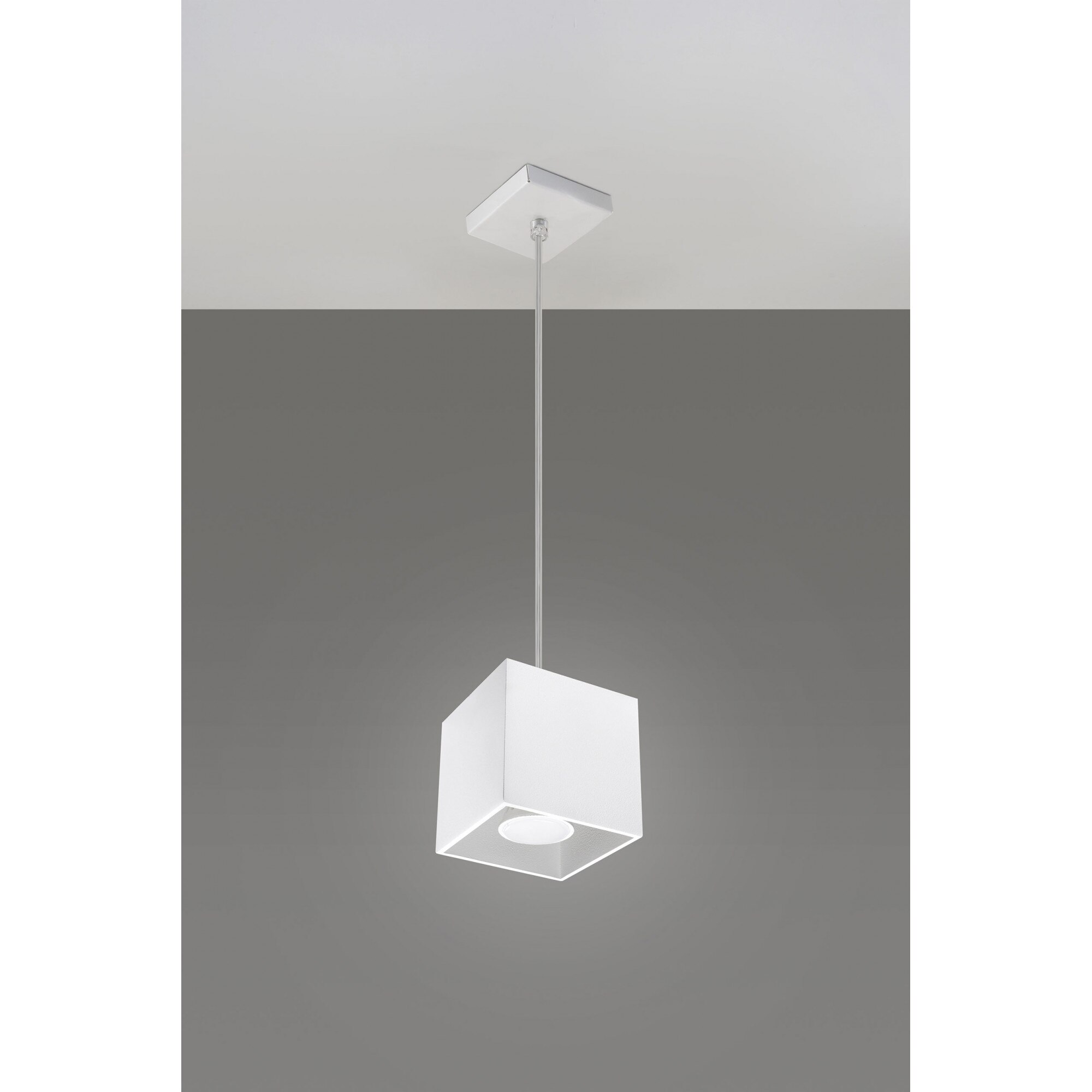 Pendul Sollux Lighting Quad 1, GU10, 40W, Modern Design, Alb