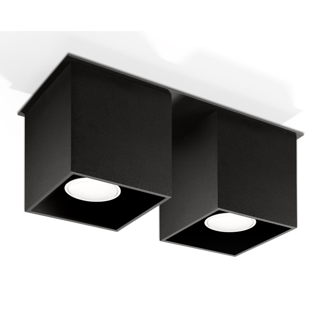 Plafoniera Sollux Lighting QUAD 2, GU10, Loft Design, Negru