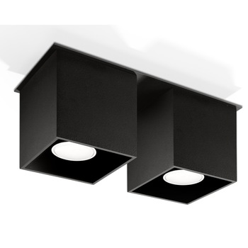 Plafoniera Sollux Lighting QUAD 2, GU10, Loft Design, Negru Plafoniera Sollux Lighting QUAD 2, GU10, Loft Design, Negru