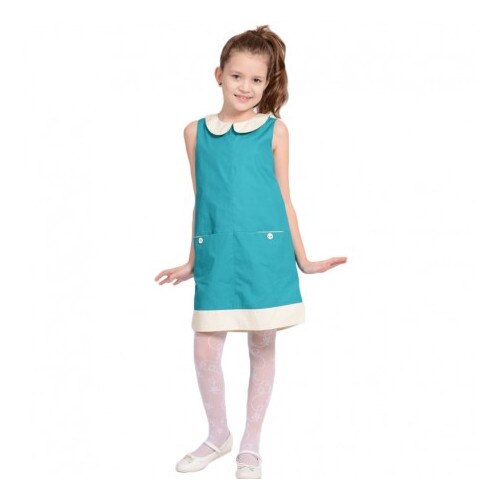 Rochie copii verde in silueta A, marime 4 ani