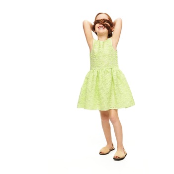 Rochie copii eleganta din dantela verde Losan, marime 6 ani Rochie copii eleganta din dantela verde Losan, marime 6 ani