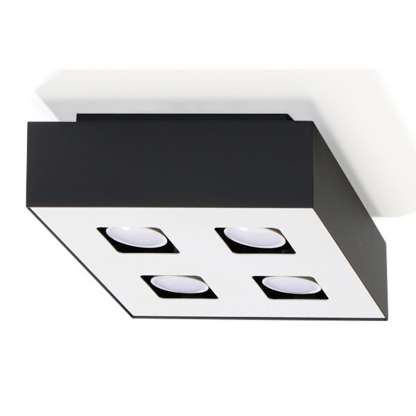Plafoniera Mono, Sollux Lighting, GU10, Negru/Alb