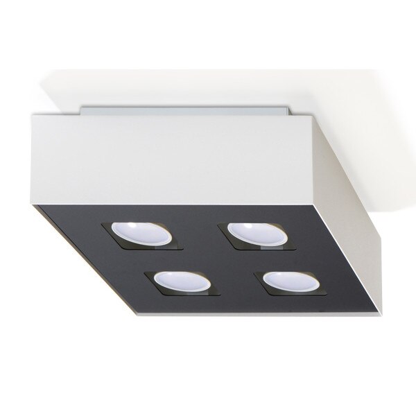 Plafoniera Mono, Sollux Lighting, GU10, Negru