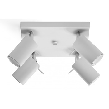 Plafoniera SOLLUX Ring 4, LED, GU10, Spot, Loft Design, Alb Plafoniera SOLLUX Ring 4, LED, GU10, Spot, Loft Design, Alb