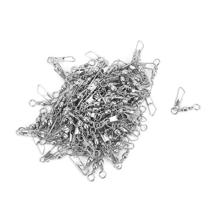 Set vartej pentru pescuit 6#, inox, argintiu, 100 buc, dimensiuni 4.1x3.5x3.2cm