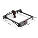 Mecpow X3 lézergravírozó gép, 5W, 410x400mm, fekete, lángérzékelővel és vészgombbal