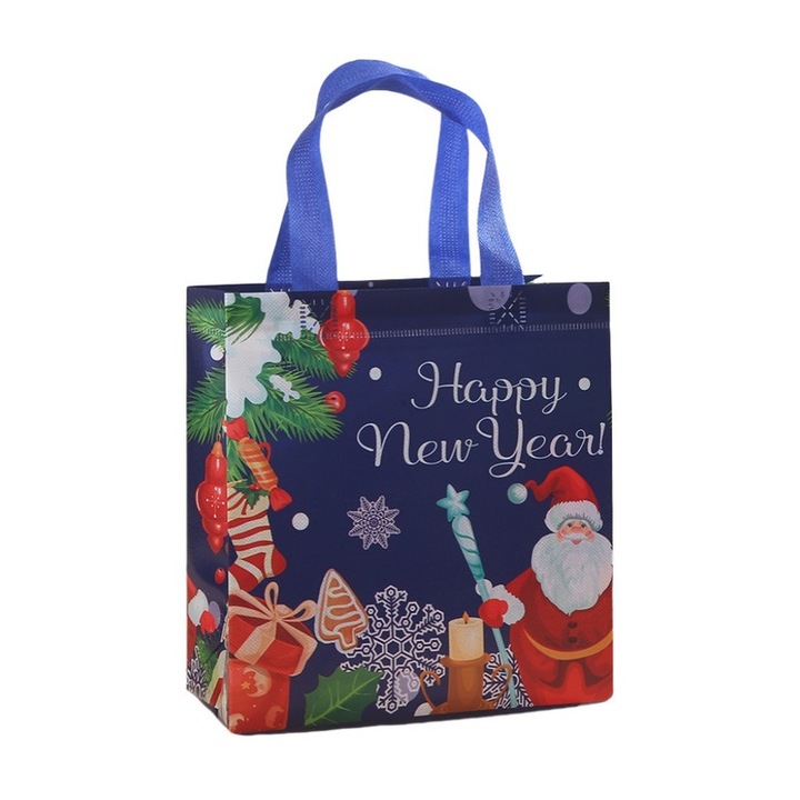 Punga cadou de Craciun, albastru
