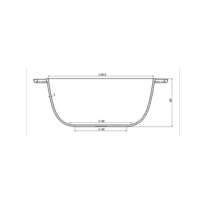Ceaun din fonta, 5L, 26cm