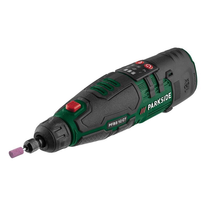 Машина за пробиване и фино шлайфане с батерия 12V, Parkside, PFBS 12 C7