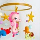 Carusel pentru bebeluși, Teox, figurine colorate, multicolor, suport pentru pătuț
