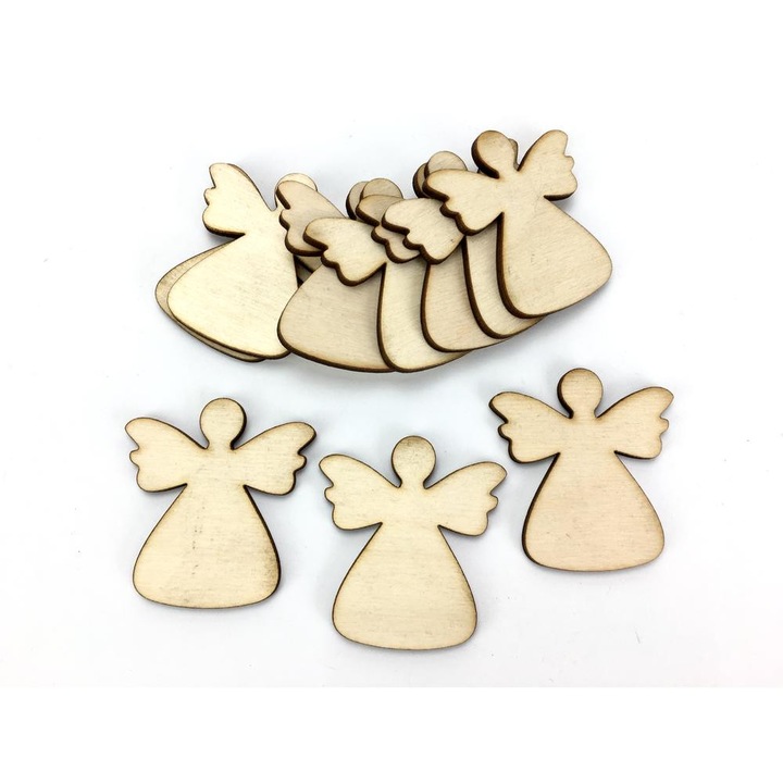 Natúr fa - Angyal 4, 5x5cm 10db/csomag