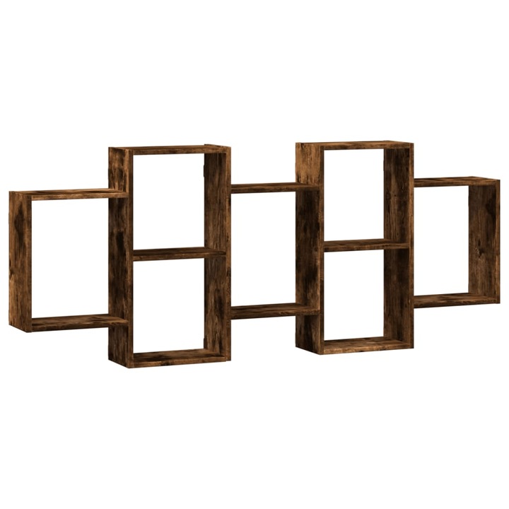 VidaXL füstös tölgy színű szerelt fa fali polc 159 x 18 x 65 cm 13.86 kg 853213