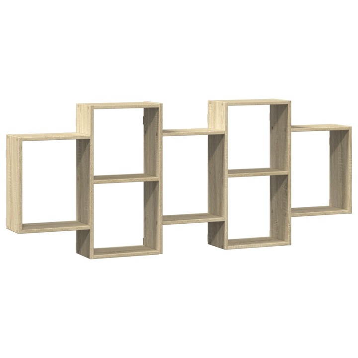 VidaXL sonoma tölgy színű szerelt fa fali polc 159 x 18 x 65 cm 13.86 kg 853211