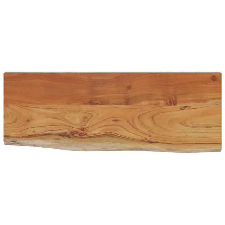 Raft perete vidaXL, 50x20x2,5 cm, dreptunghiular lemn acacia margine vie 1.88 kg