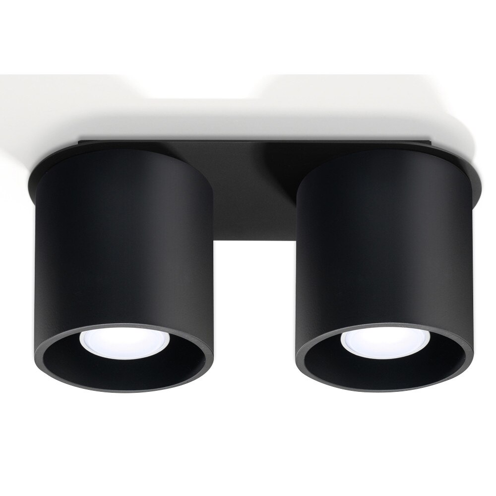 Plafoniera Sollux Lighting Orbis 2, GU10, Modern Design, Negru