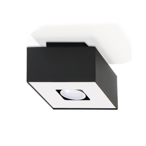 Plafoniera Mono 1, Sollux Lighting, 40W, GU10, 220V, IP20, Alb/Negru