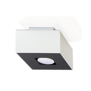 Plafoniera Mono 1, Sollux Lighting, 40W, GU10, 220V, IP20, Alb/Negru Plafoniera Mono 1, Sollux Lighting, 40W, GU10, 220V, IP20, Alb/Negru