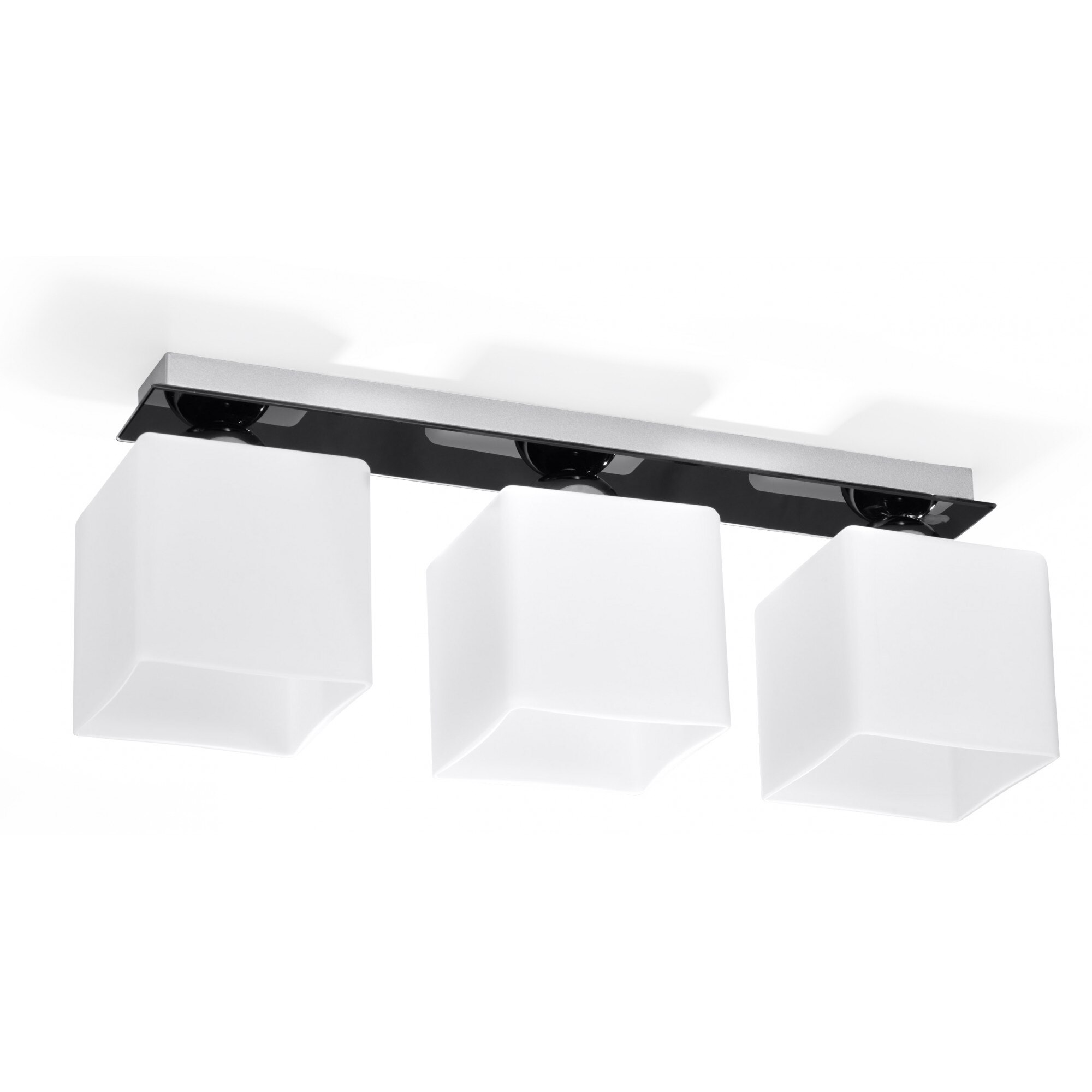 Plafoniera Sollux Lighting Piazza E27, 60W, Loft Design, Negru