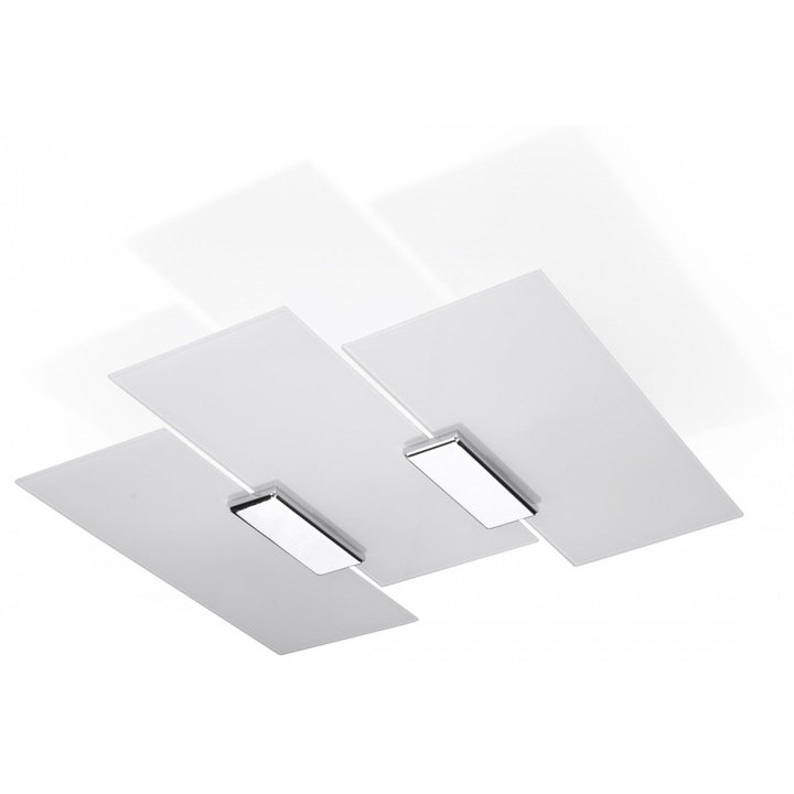 Плафон Sollux Lighting Fabiano E27, Boho Design, Бял