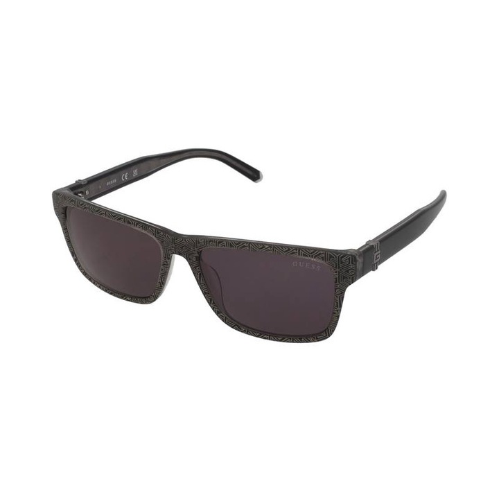 Ochelari de soare dama Guess, model GU00074 05A, forma dreptunghiulara, culoare neagra, lentile gri
