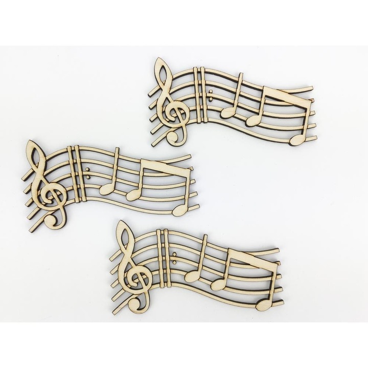 Lemn natural - Detaliu partituri 3 buc/pachet