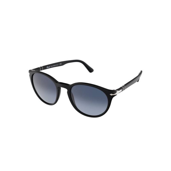 Férfi napszemüveg, Persol PO3152S, kerek forma, színátmenetes lencsék, fekete szín