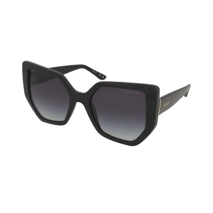 Ochelari de soare dama Guess, model GU00154 01B, forma supradimensionata, lentile photochromice, culoare negru