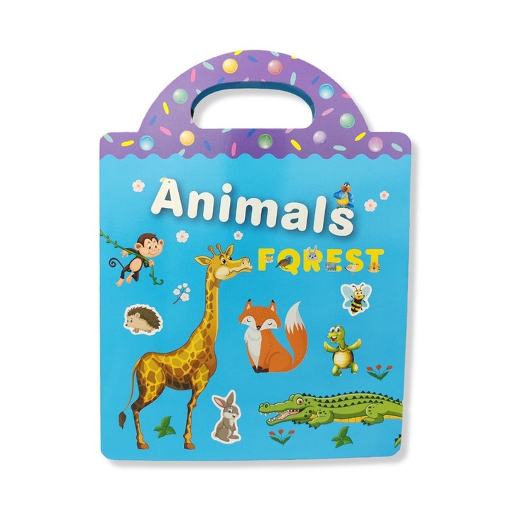 Set de stickere animale din padure, 23.5x31cm, multicolor