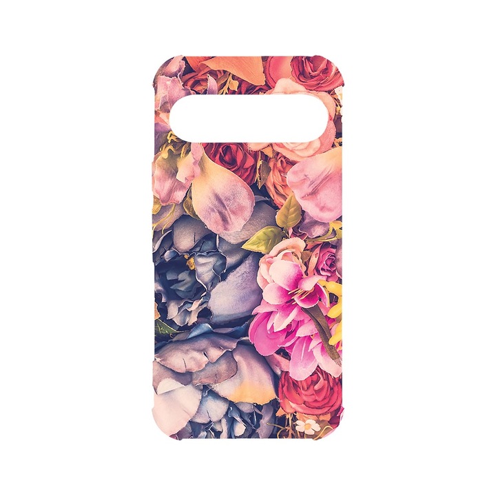 Husa pentru Google Pixel 9 / Pixel 9 Pro, BestCase® Anti Shock 1.5MM, Floral, Air Cushion Technology, Protectie camera, ecran si colturi, AS 5