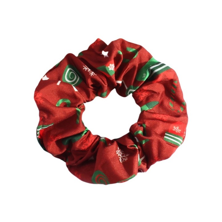 Elastic de par festiva, rosie, dimensiune 3.5x10cm, handmade