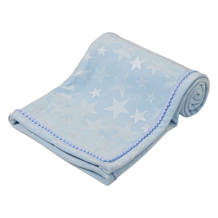 Babatakaró, 90 x 75 cm, Soft Touch, kék