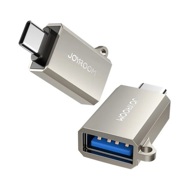 Joyroom adapter, usb aljzat - type-c, adatátvitel és töltés, otg, ezüst