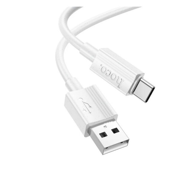 Hoco x107 adatkábel, usb - type-c, 3a, 100cm, fehér