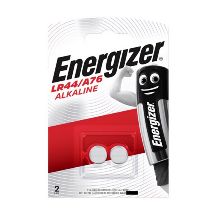 Energizer gombelem, lr44, 1.55v, alkáli, 2db/csomag