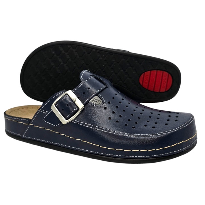 Saboti medicali Doss 249 alb barbati, Albastru inchis