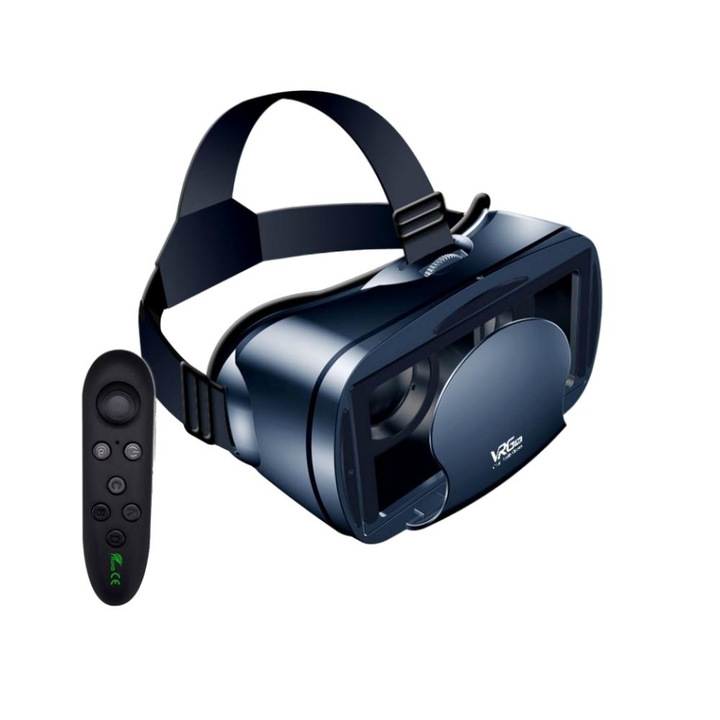 VR, VRG, 3D очила, поставка за телефони 5-7 инча, тъмносини
