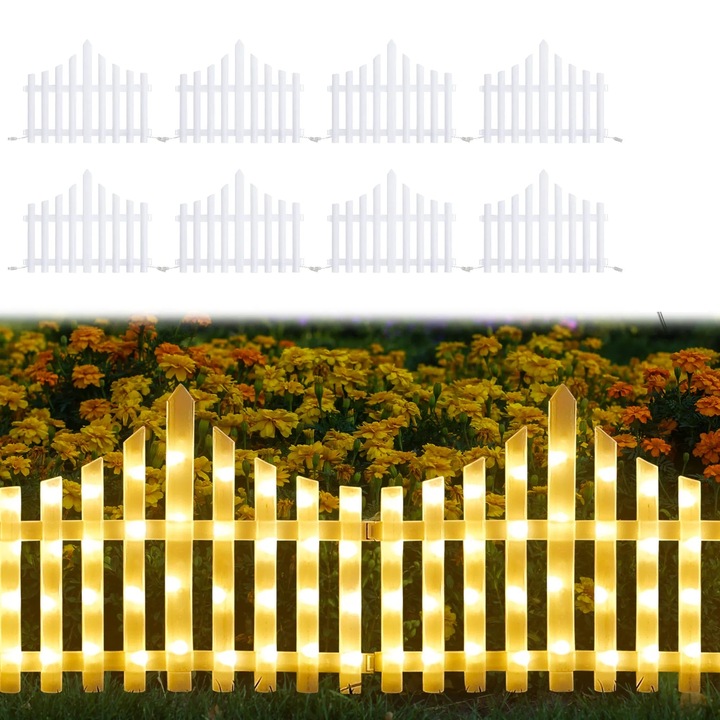 Gardulet Decorativ cu 288 LED-uri, 280x29cm, Interconectabil, Lumina Alba Calda