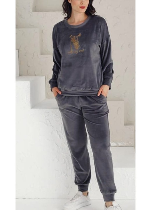 Compleu Dama, Catifea, Material Extra Fin, My Soul, Gri, Intisimo