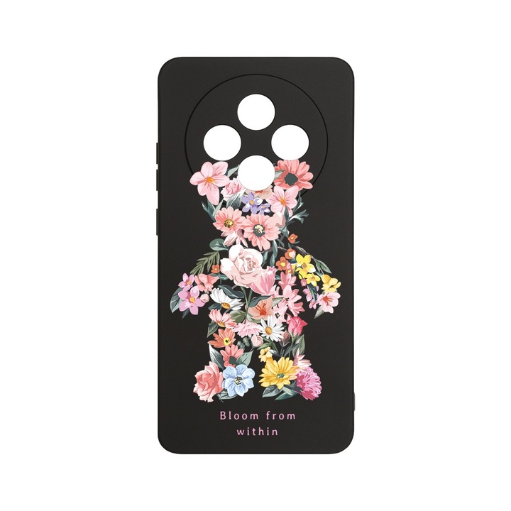 BestCase 1.2mm Szilikon telefontok, kompatibilis modell Xiaomi Redmi 14C, Teddy Bear Bloom From Within, Kameravédelem, Mikroszálas puha belső, PB 1568