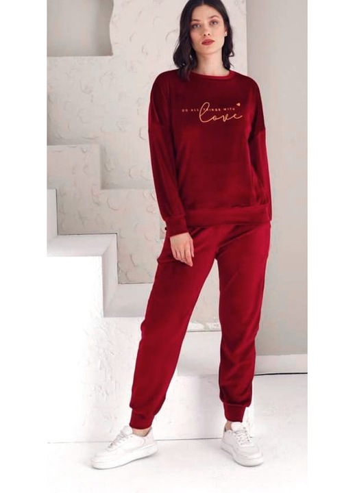 Pijamale Dama Cocolino XL, Bordeaux