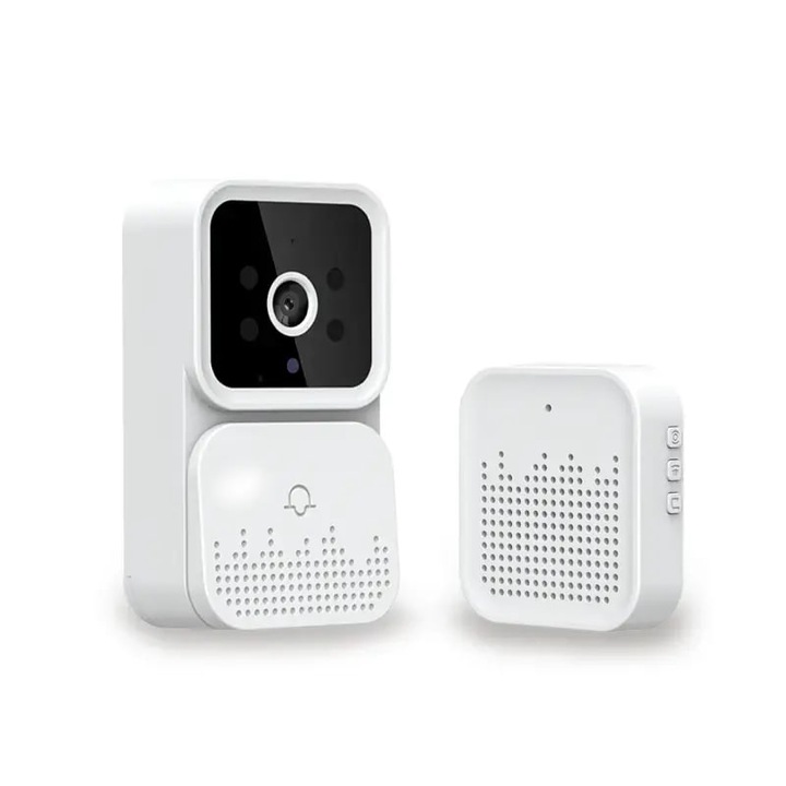 Sonerie Video HD, Wireless, HYF-M6, cu Night Vision si Conectare Wi-Fi, Comunicare Bidirectionala, Aplicatie Dedicata Tuya